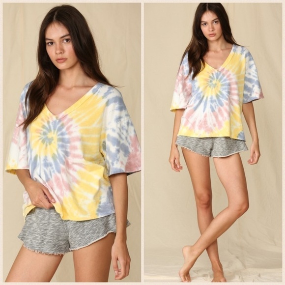 Swirls of Beauty French Terry Tie Dye Top - Picture 4 of 9